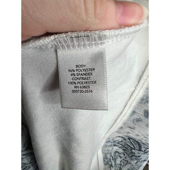 Christopher & banks knit top velour sheer white black - Picture 10 of 11